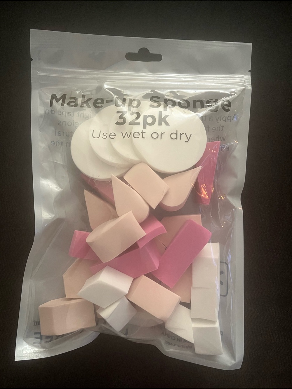 Make-up Sponge 32pk - Pink/White/Beige Blending Sponges